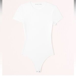 Abercrombie Classic White Bodysuit buttersoft